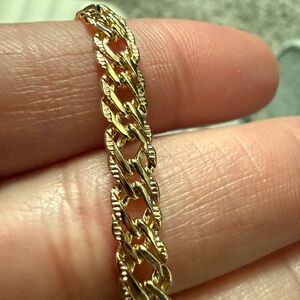 NEW!! Heavyweight flat bold ankle bracelet 10”